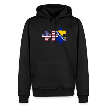 Bosnia Herzegovina - Männer Premium Bio Hoodie - Schwarz - Vorne - Nico (187cm)