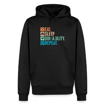 Hund Agility Design Für Hundebesitzer Trainer - Männer Premium Bio Hoodie - Schwarz - Vorne - Nico (187cm)