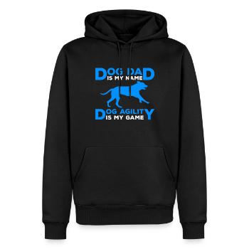 Dog Agility Dad Design Für Hundesport - Sweat à capuche Premium bio Homme - noir - Devant - Nico (187cm)