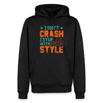 Dirt Bike Racing Motorcycle Ride Mudding Motocross - Men’s Premium Organic Hoodie - black - Front - Nico (187cm)