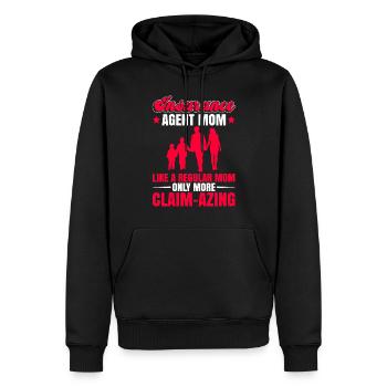 Versicherungsagent Mom Design Für - Men’s Premium Organic Hoodie - black - Front - Nico (187cm)