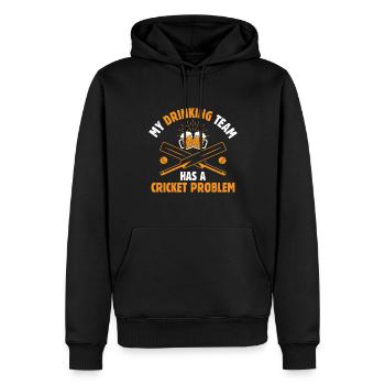 Biertrinker Cricket Cricketspieler Cricketspieler - Männer Premium Bio Hoodie - Schwarz - Vorne - Nico (187cm)