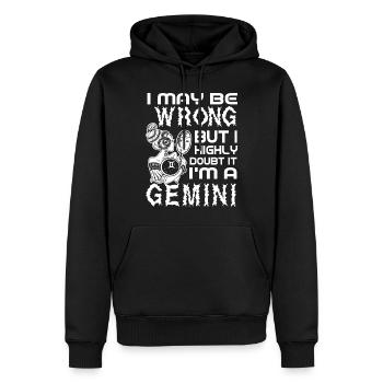 Gemini I'm An Gemini Sign Of Zodiac - Men’s Premium Organic Hoodie - black - Front - Nico (187cm)