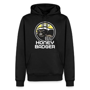 Honey Badger I Am A Honey Badger - Men’s Premium Organic Hoodie - black - Front - Nico (187cm)