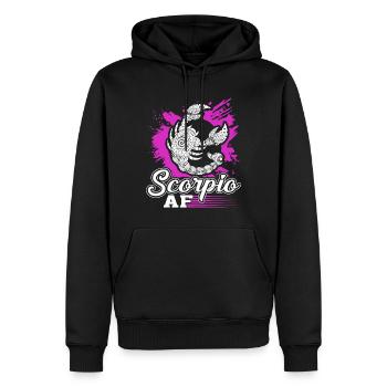 Scorpio Scorpio AF Sign Of Zodiac - Men’s Premium Organic Hoodie - black - Front - Nico (187cm)