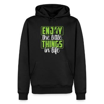 Profitez des petites choses de la vie Microscope - Sweat à capuche Premium bio Homme - noir - Devant - Nico (187cm)