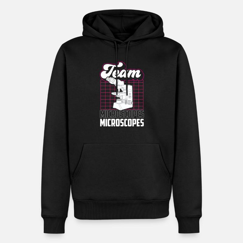 Équipe Microscopes Microscope Dictons Microscopes - Sweat à capuche Premium bio Homme - noir