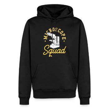 Équipe de microscope Microscopes Dictons de microscope - Sweat à capuche Premium bio Homme - noir - Devant - Nico (187cm)