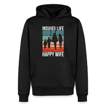 Familienversicherungsagenten-design Für - Men’s Premium Organic Hoodie - black - Front - Nico (187cm)