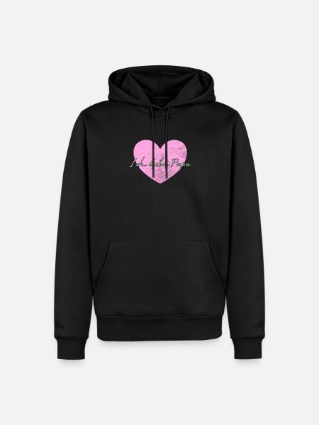 Ich liebe Papa - Männer Premium Bio Hoodie - Schwarz