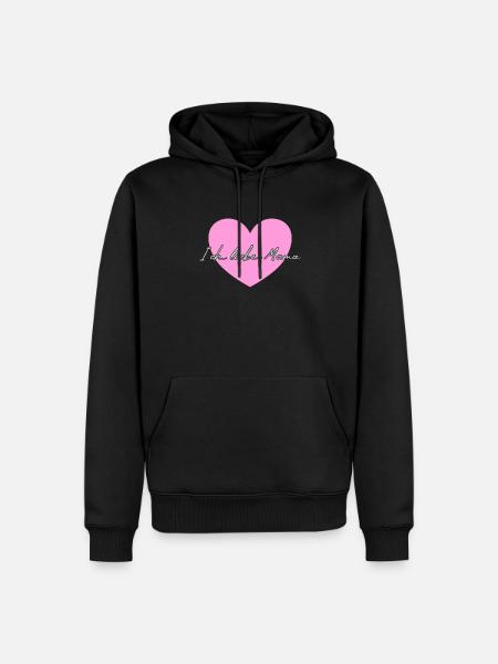 Ich liebe Mama - Männer Premium Bio Hoodie - Schwarz