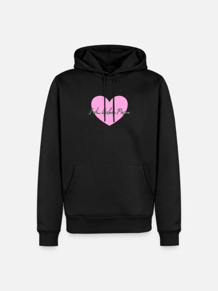 Ich liebe Papa - Männer Premium Bio Hoodie - Schwarz