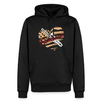 Trombone Trombone Flag - Men’s Premium Organic Hoodie - black - Front - Nico (187cm)