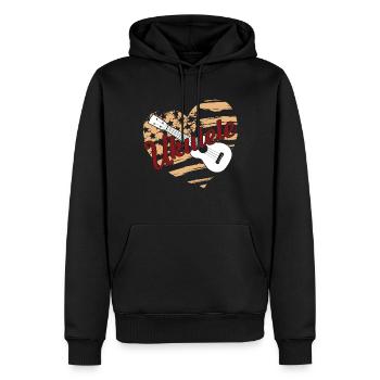 Ukulele Ukulele Flag - Men’s Premium Organic Hoodie - black - Front - Nico (187cm)