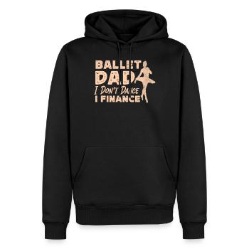 Ballet Danseuse Danse Ballerine - Sweat à capuche Premium bio Homme - noir - Devant - Nico (187cm)