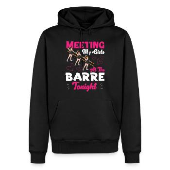 Ballet Danseuse Danse Ballerine - Sweat à capuche Premium bio Homme - noir - Devant - Nico (187cm)