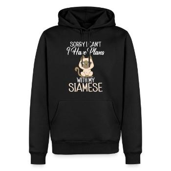 Siamesische Katze Geschenke - Männer Premium Bio Hoodie - Schwarz - Vorne - Nico (187cm)