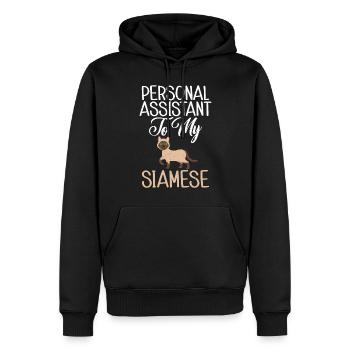 Geschenke zum Suchbegriff: "Siamkatze" - Männer Premium Bio Hoodie - Schwarz - Vorne - Nico (187cm)
