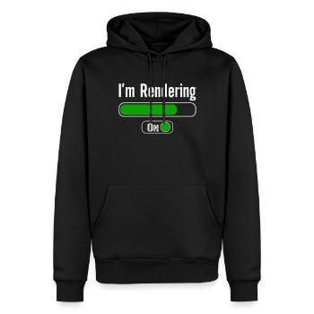 I'm RenderingVideoeditor Bearbeitender Videofilmer - Männer Premium Bio Hoodie - Schwarz - Vorne - Nico (187cm)