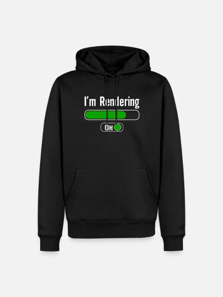 I'm RenderingVideoeditor Bearbeitender Videofilmer - Herre Premium økologisk hoodie - sort