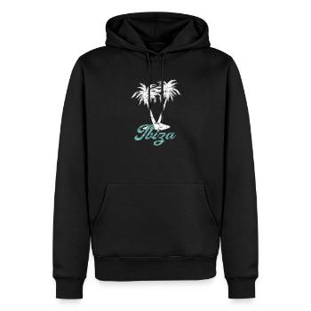 Ibiza - Sweat à capuche Premium bio Homme - noir - Devant - Nico (187cm)