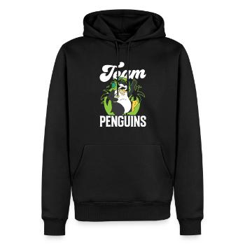 Team Penguins Lover Cute Penguin Animal - Sweat à capuche Premium bio Homme - noir - Devant - Nico (187cm)