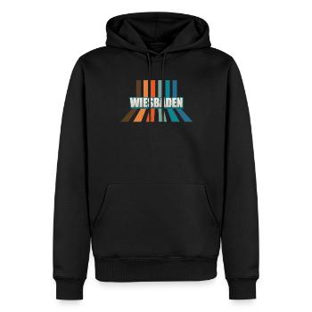 Wiesbadenerin Wiesbadener Wiesbaden - Männer Premium Bio Hoodie - Schwarz - Vorne - Nico (187cm)