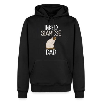 Siamesische Katze Geschenke - Männer Premium Bio Hoodie - Schwarz - Vorne - Nico (187cm)