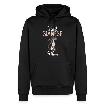 Siamesische Katze Geschenke - Männer Premium Bio Hoodie - Schwarz - Vorne - Nico (187cm)