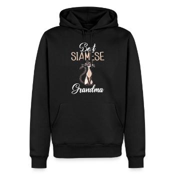 Siamesische Katze Geschenke - Männer Premium Bio Hoodie - Schwarz - Vorne - Nico (187cm)