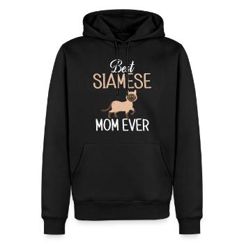 Siamesische Katze Geschenke - Männer Premium Bio Hoodie - Schwarz - Vorne - Nico (187cm)