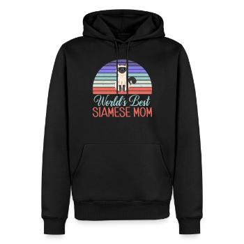 Siamesische Katze Geschenke - Männer Premium Bio Hoodie - Schwarz - Vorne - Nico (187cm)