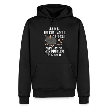 Rieche nach Degu Nagetier Stauchratte - Männer Premium Bio Hoodie - Schwarz - Vorne - Nico (187cm)