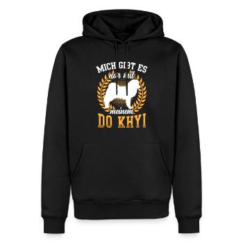 Nur mit meinem Do Khyi Tibetmastiff Tibetdogge - Männer Premium Bio Hoodie - Schwarz - Vorne - Nico (187cm)