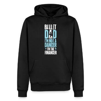 Ballet Danseuse Danse Ballerine - Sweat à capuche Premium bio Homme - noir - Devant - Nico (187cm)
