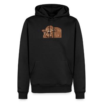Limousin Rind I Frankreich Rinderzucht für - Männer Premium Bio Hoodie - Schwarz - Vorne - Nico (187cm)