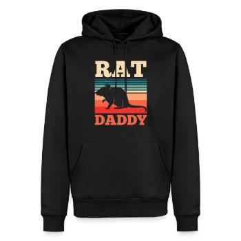 Rat Daddy Rat Daddy Lover Mignon Rat Animal - Sweat à capuche Premium bio Homme - noir - Devant - Nico (187cm)