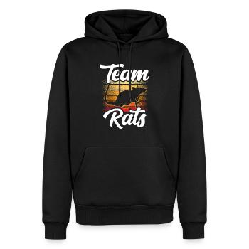 Team Rats Mignon Rat Lover Animal - Sweat à capuche Premium bio Homme - noir - Devant - Nico (187cm)