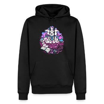 Démons Chat Invocation Mignon Cat Devil - Sweat à capuche Premium bio Homme - noir - Devant - Nico (187cm)