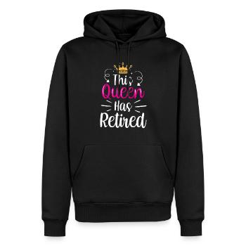 Cette reine grand-mère à la retraite - Sweat à capuche Premium bio Homme - noir - Devant - Nico (187cm)