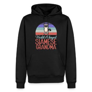 Siamesische Katze Geschenke - Männer Premium Bio Hoodie - Schwarz - Vorne - Nico (187cm)