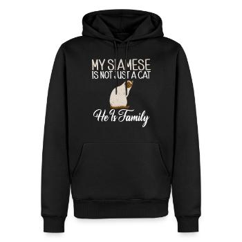 Siamesische Katze Geschenke - Männer Premium Bio Hoodie - Schwarz - Vorne - Nico (187cm)