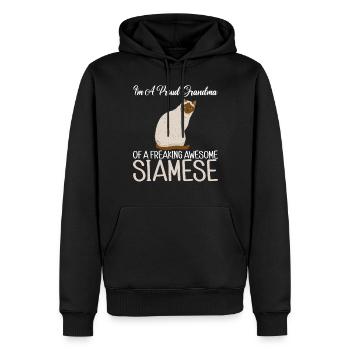 Siamesische Katze Geschenke - Männer Premium Bio Hoodie - Schwarz - Vorne - Nico (187cm)