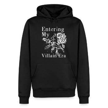 L’ère des méchants commence - Sweat à capuche Premium bio Homme - noir - Devant - Nico (187cm)