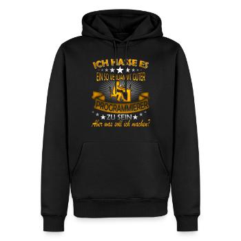 Software Ingenieur Informatiker Programmierer - Männer Premium Bio Hoodie - Schwarz - Vorne - Nico (187cm)