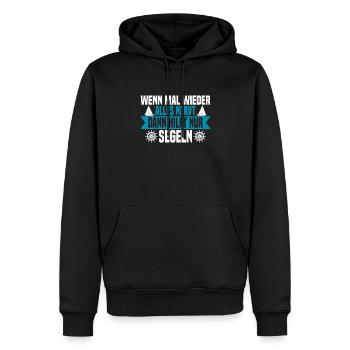 Wenn mal wieder alles nervt Segeln - Männer Premium Bio Hoodie - Schwarz - Vorne - Nico (187cm)