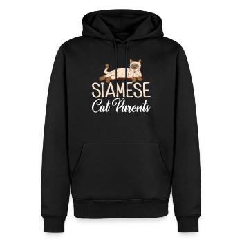 Siamesische Katze Geschenke - Männer Premium Bio Hoodie - Schwarz - Vorne - Nico (187cm)