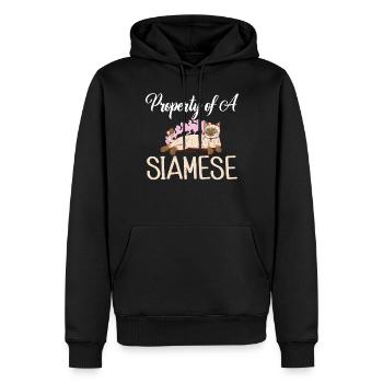 Siamesische Katze Geschenke - Männer Premium Bio Hoodie - Schwarz - Vorne - Nico (187cm)