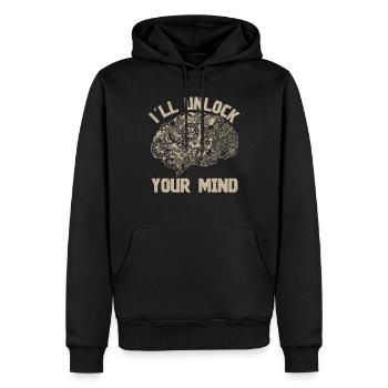 Brain Surgeon I ́ll Unlock Your Mind Neurosurgeon - Men’s Premium Organic Hoodie - black - Front - Nico (187cm)