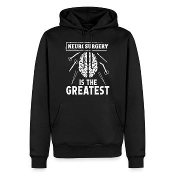 Brain Surgeon Neurosurgery Greatest Neurosurgeon - Men’s Premium Organic Hoodie - black - Front - Nico (187cm)